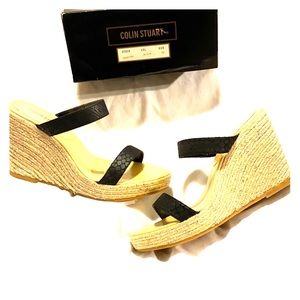 Colin Stuart Black Espadrille Sandals - Size 10
